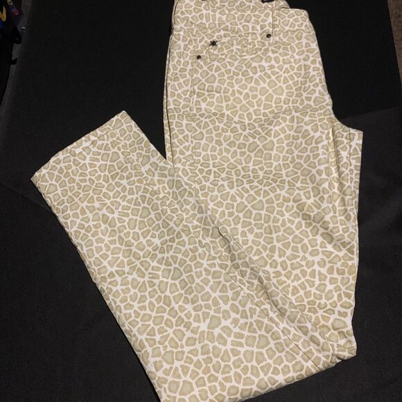 Kardashian Kollection Leopard Animal Print Stretch Pink SKINNY JEANS SIZE 8 - Picture 6 of 11